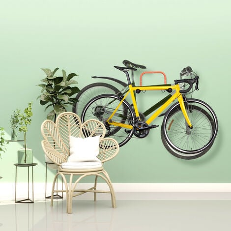 Relaxdays Porte-vélo mural, pour 2 vélos, charge max. 30 kg, repliable,  HLP: 28x47,5x51 cm
