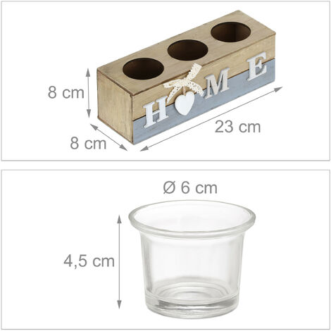 Porte-bougies Décoratif Avec Plateau - Décoration Table Salon | Bougies Chauffe-plat Incluses | Style Bohème