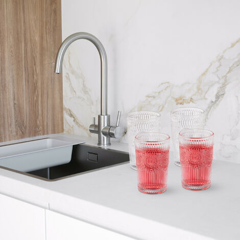 Relaxdays Lot De 4 Verres 300ml Vintage à Motifs Floraux Et Bord Doré Verres Jus Fruits Bord Doré Relaxdays Lot De 4 Verres 300ml Vintage à Motifs Floraux Et Bord Doré Verres Jus Fruits Bord Doré