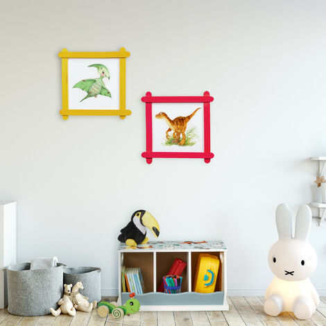 Étagère enfant Relaxdays pour livres et jouets, 2 tablettes, grand
