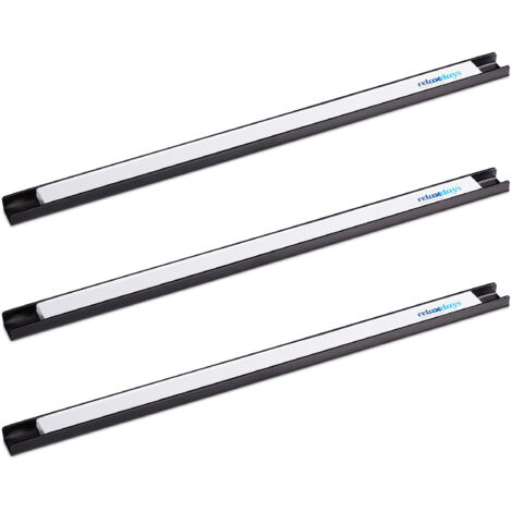 Relaxdays – Barre aimantée pour outils – Lot de 6 supports magnétiques 45 cm – Charge max 13 kg – Montage mural avec vis incluses