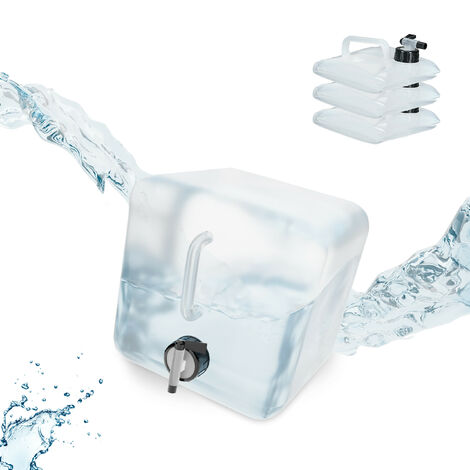 Lot De 2 Jerricans Avec Robinet DIN 61 - Pour Eau, Solutions Nutritives Plantes - Bouchon à Vis étanche
