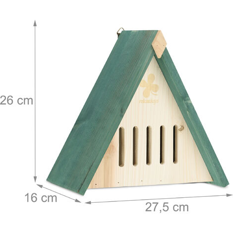 Relaxdays Hôtel à Insectes à Suspendre - Maison Papillon Bois Pour Abeilles Et Coccinelles