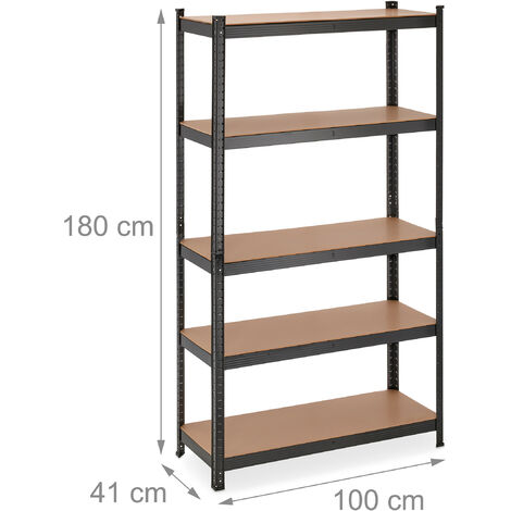 Rangement Cave Atelier Relaxdays Étagère à Charge Lourde, HLP 150x75x30 Cm, Capacité De 875 Kg, 5 Niveaux, à Assembler, Garage, Acier, Noir Montage Sans Vis Système Emboîtement Rangement Cave Atelier Relaxdays Étagère à Charge Lourde, HLP 150x75x30 Cm, Capacité De 875 Kg, 5 Niveaux, à Assembler, Garage, Acier, Noir Montage Sans Vis Système Emboîtement