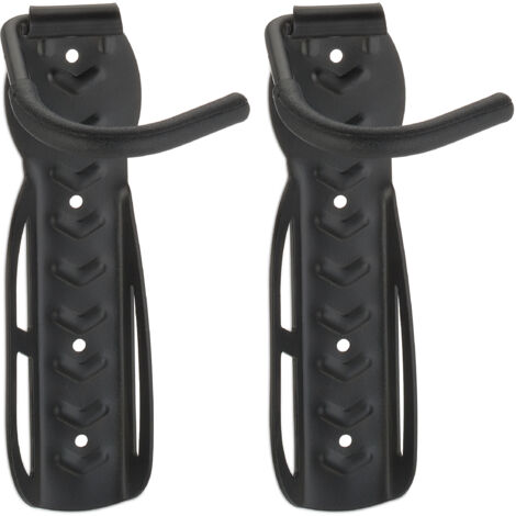 Lot de 20 supports à vélo, rangement mural, à accrocher, noir
