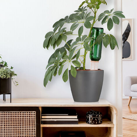 Relaxdays Arrosage En Terre Cuite, Lot De 4, Bouteilles PET 1 5 L Pour Interieur Chambre Exterieur Balcon Marron 86647946