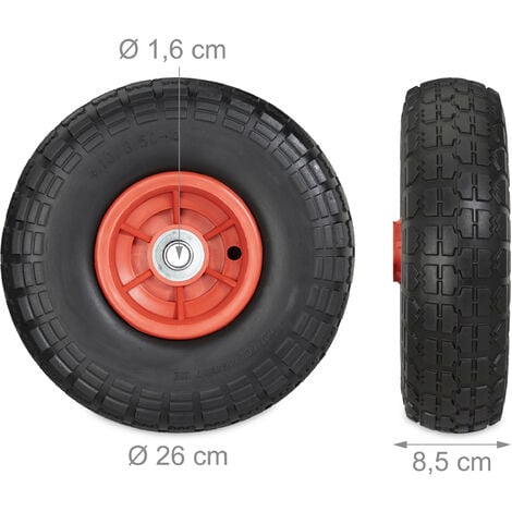 Roue pour diable en caoutchouc - Force 150 kg 