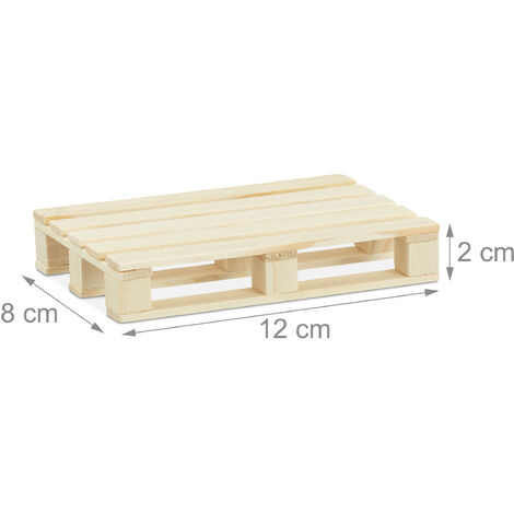 Mini palettes en bois - 6 pièces - Objets bois pour la cuisine