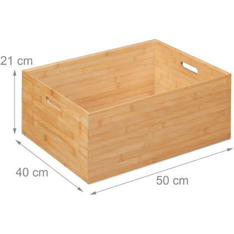 Boîte En Bambou Blanc Avec Couvercle à Charnière | Buar Artesanos