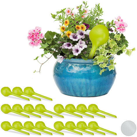 Relaxdays Globes d'arrosage lot de 10, Distributeur eau plantes et