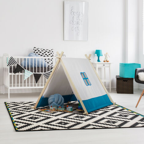 Relaxdays Tente Pour Enfants, En Forme De Tipi, Avec Tapis, H X L X P Env 158 X 125 X 125 Cm Beige 92563105 Relaxdays Tente Pour Enfants, En Forme De Tipi, Avec Tapis, H X L X P Env 158 X 125 X 125 Cm Beige 92563105