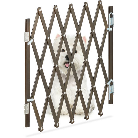 Relaxdays Barrière de sécurité extensible jusqu'à 96 cm, chiens, 48,5-60 cm  de haut