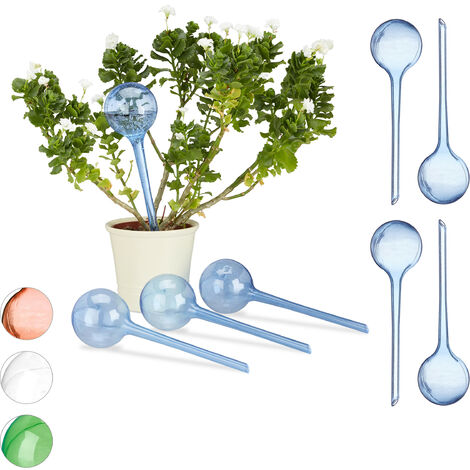 Globes d’arrosage en plastique, lot de 8, distributeur eau plantes, 2 semaines, pot fleurs, boules arrosage, bleu