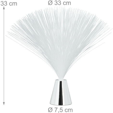 1pc Lampe à fibre optique avec base en cristal changeant de - Temu