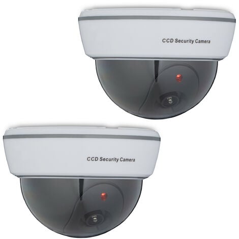Caméra factice argentée extérieur/intérieur avec LED rouge clignotante et  panneau solaire - Home Protection