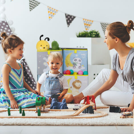 Relaxdays Étagère pour enfants motif nuit, HxLxP : 59,5x60,5x30 cm Relaxdays Étagère pour enfants motif nuit, HxLxP : 59,5x60,5x30 cm