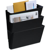 Relaxdays Support à Magazines Et Documents 5 Compartiments - Métal Argenté Design Mesh