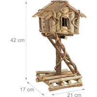 Nichoir Oiseaux Relaxdays Nichoir D'extérieur Pour Oiseaux Semi-cavernicoles, à Nichoir Chauve-souris