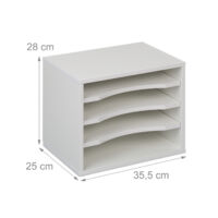 Relaxdays 10025683_53 Compartiments Empilables, Set De 10, Papier DIN A4, Bureau, Rangement