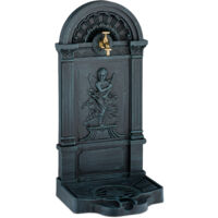 Fontaine Extérieure Pour Le Jardin Ou La Terrasse, Robinet Doré, H X L X P 87 X 20 X 24 Cm Marron Relaxdays 96550456
