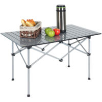 Table Pliante Grise Spetebo Tevere 72 Cm - Table D'Appoint Jardin Camping Plastique Robuste