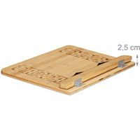Support Livre De Cuisine En Bois PUERSI - Réglable, Serre-Pages Métal, Style Rustique
