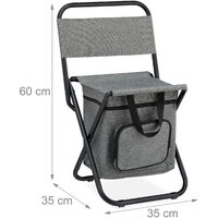 Tabouret De Camping Pliable Portable Avec Sac De Transport Pour Voyage, Randonnée, Plage, Camping, Pêche
