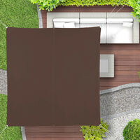 Voile d'ombrage carré diffuseur d'ombre protection soleil jardin UV LxP 3 x 3 m toile, résistant à l'eau, brun