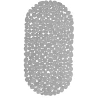 Relaxdays Tapis de bain pour baignoire Aspect pierre, tapis de bain antidérapant, avec ventouses, lavable, LxP: 36 x 68 cm, gris