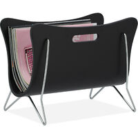 Porte-parapluie Relaxdays - Support Métal Noir 52.5x16cm Design Moderne Pour Entrée