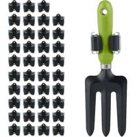 Porte-outils, lot de 40, rouleaux de caoutchouc à coincer, support balai mural universel, jardin,en fer gris