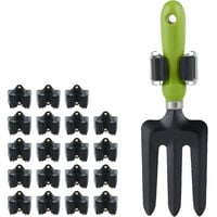 Porte-outils, lot de 20, rouleaux de caoutchouc à coincer, support balai mural universel, jardin,en fer gris