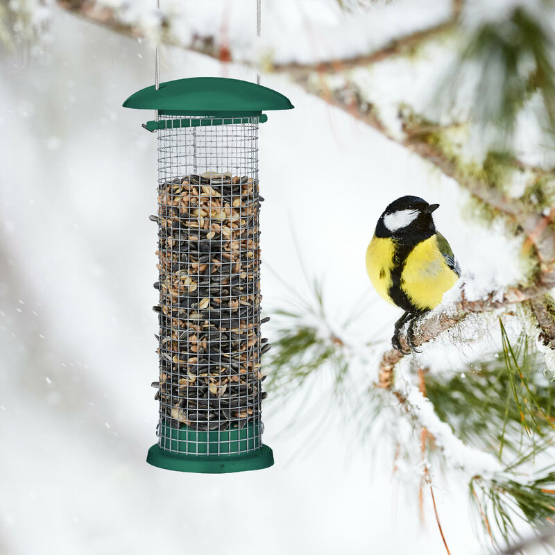 Mangiatoia E Abbeveratoio Per Uccelli 2 In 1 - Da Balcone O Giardino, Con Fissaggio A Clip - Foto 4