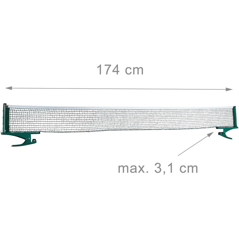 Rete Da Ping Pong Allungabile Relaxdays 176cm - Per Tavoli Fino A 5cm Spessore, Nero/Rossa - Foto 12