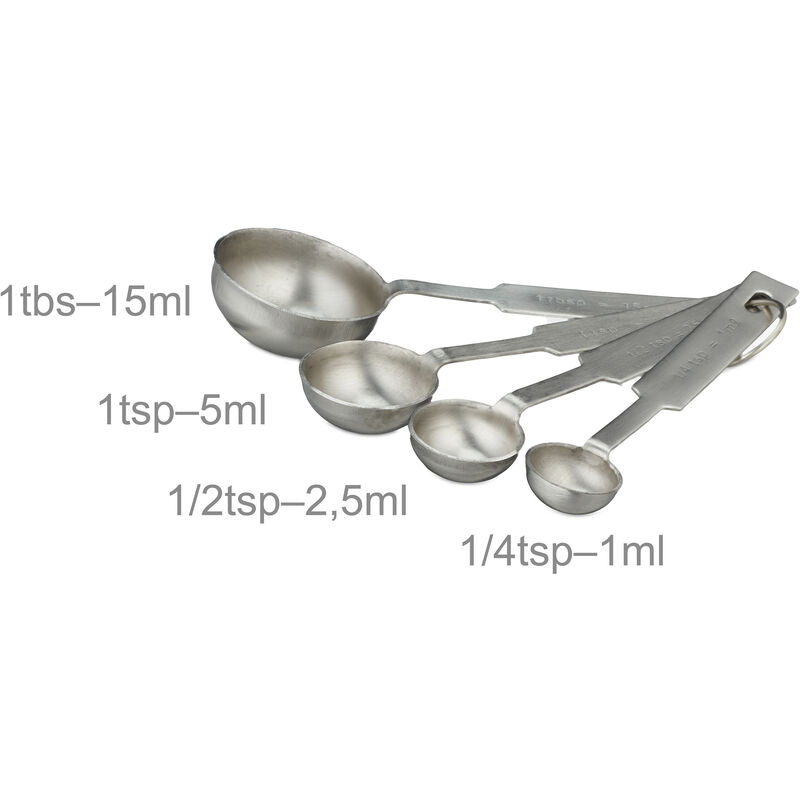 Set 2 Cucchiai Dosatori In Acciaio Inox 15 Ml – Misurini Per Spezie E Cottura, Scala Precisa, Facili Da Pulire