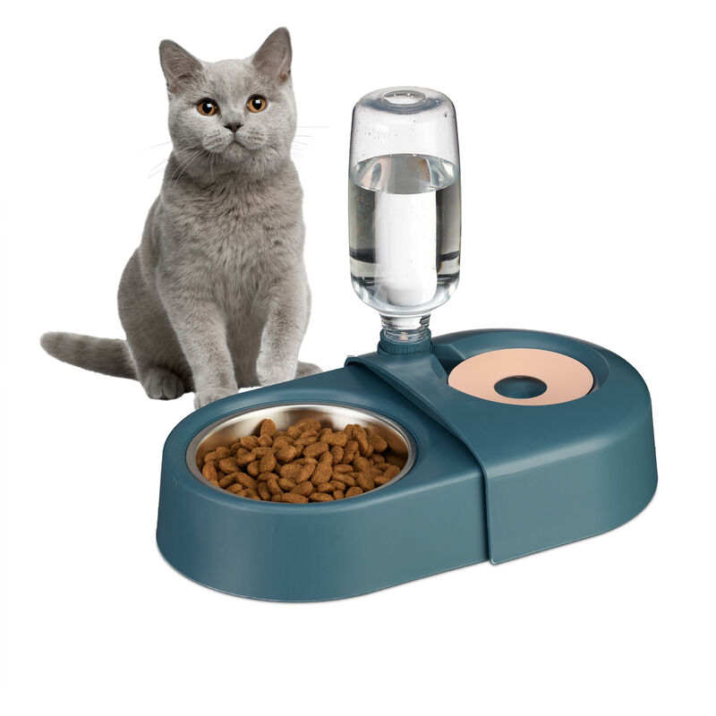 Mangiatoia per gatti abbeveratoio automatico per gatti ciotole Dispenser  per crocchette d'acqua bevitore per animali domestici per gatti Pet Kitten  Water Fountain accessori per gatti