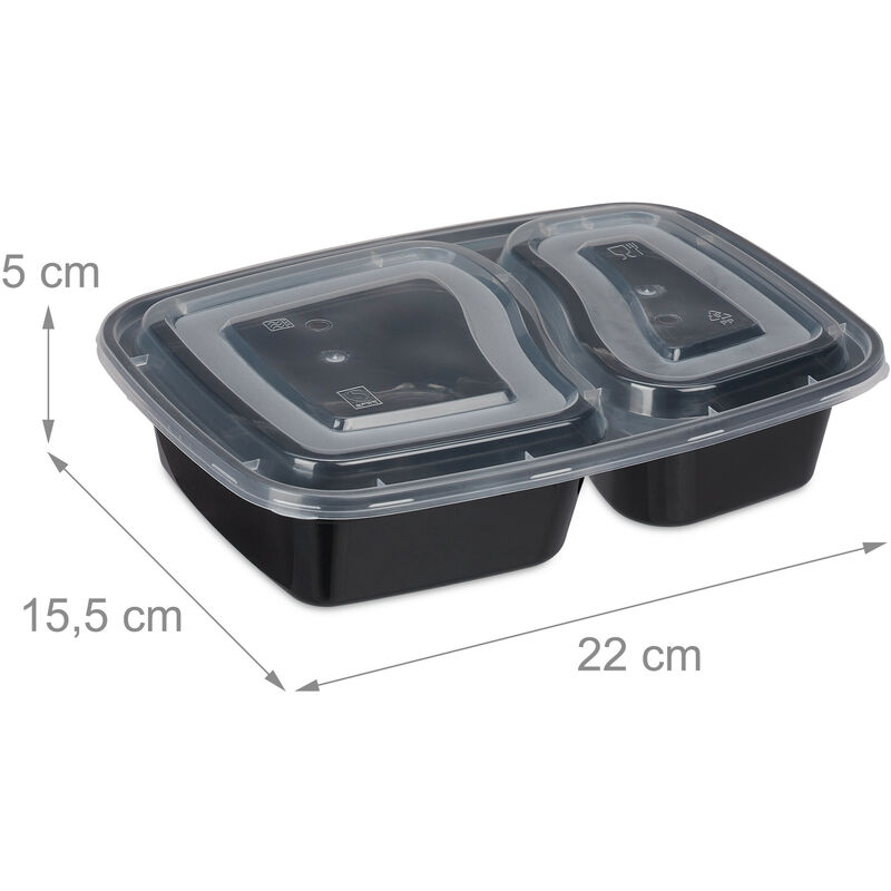 Set 24 Contenitori Meal Prep Lunch Box Microonde Scatola Coperchio Ermetico  Cibo