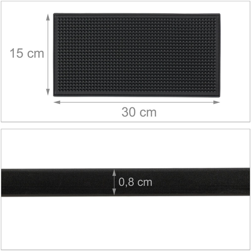 2 Tappetini Da Bar Neerow Antiscivolo 30x15 Cm: In PVC Resistente Al Calore, Scolapiatti E Protettivo, Per Cucina E Bar