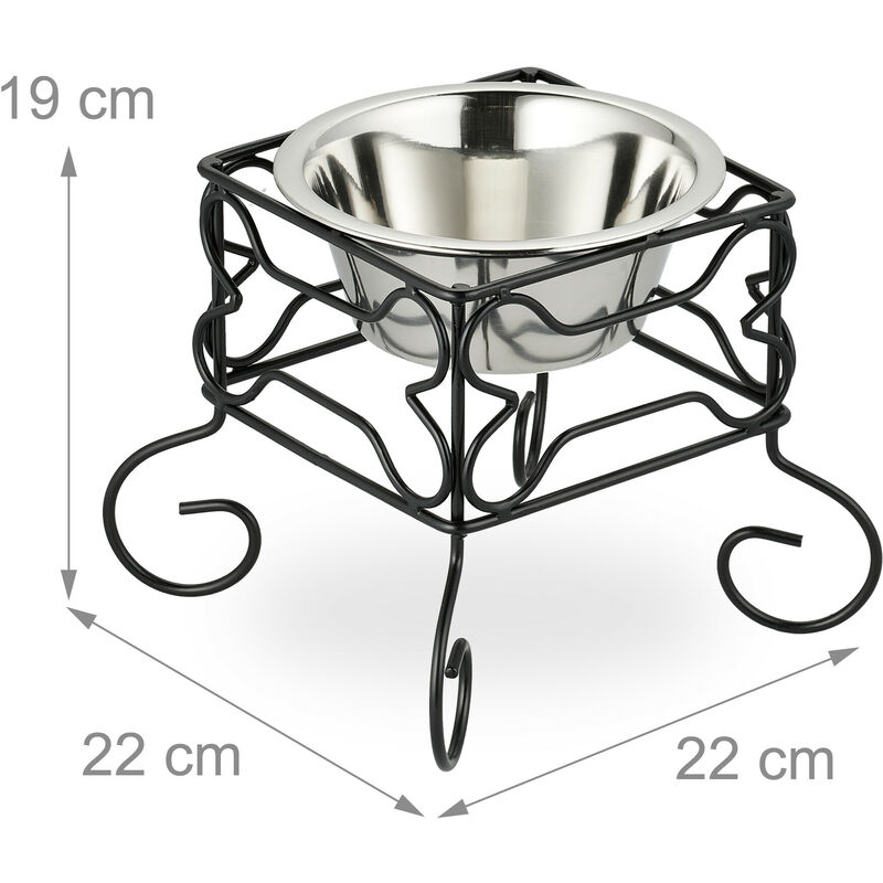 Ciotola Doppia Rialzata in Acciaio Inox - Supershop