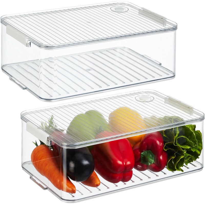 XIBHF 2 contenitori per frigorifero e contenitori trasparenti con
