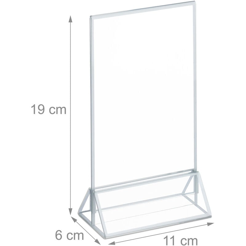 efuturetime 6PCS Porta Menu da Tavolo A6 in Acrilico, Espositore Plexiglass  Verticale, Cornici Doppia Faccia per Menu, Foto, Matrimonio, Pubblicità,  Ricevimento : : Casa e cucina