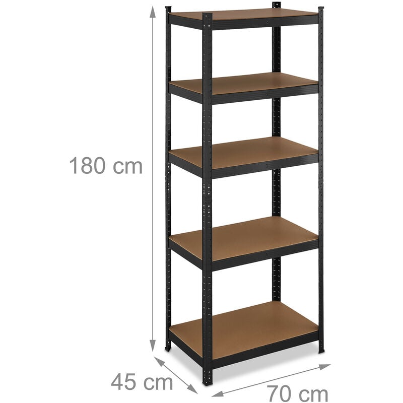 Kit Scaffale Modulare in Acciaio ad Incastro Componibile Regolabile