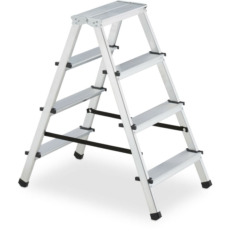 Scaletta pieghevole bianca rialzo casa scala con 2 gradini step ladder  acciaio