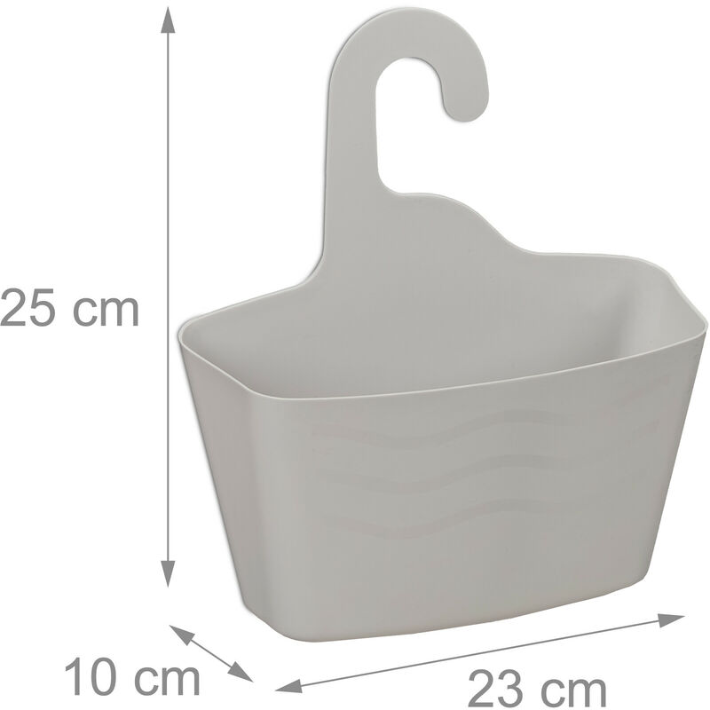 STOBAZA Cestino da doccia sospeso in plastica, per cucina e bagno, con  gancio, per il trasporto, per il bagno, dormitorio, college, bianco :  : Casa e cucina