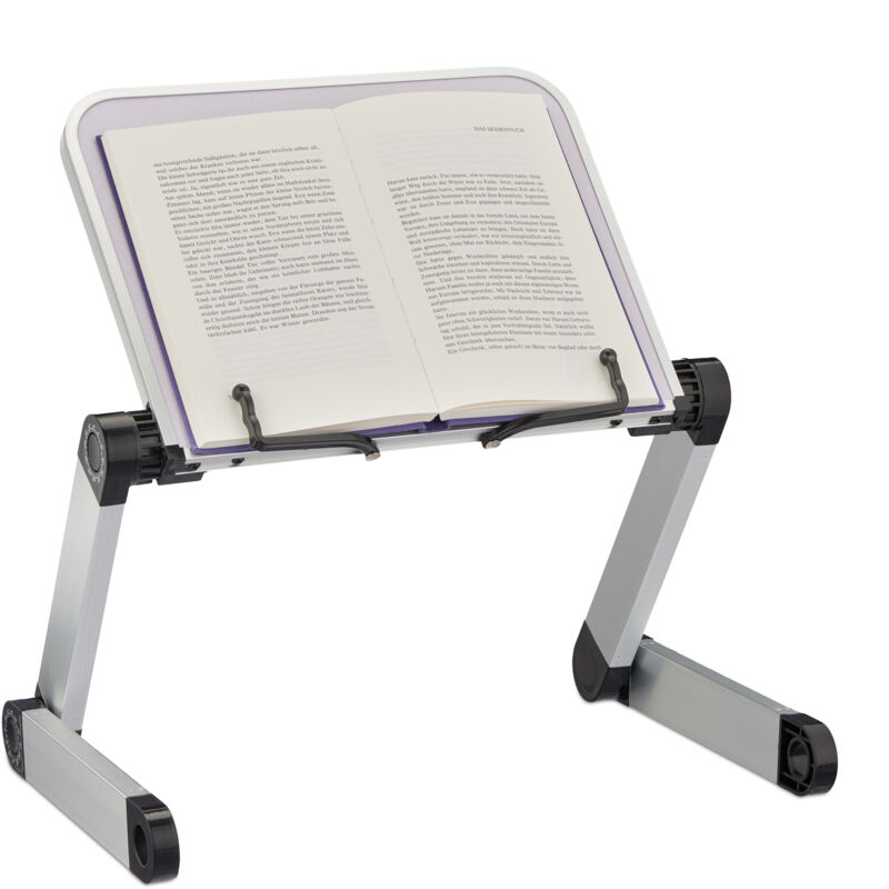 Supporto Libri Regolabile Altezza Leggio Per Libri In Acrilico Regolabile - Base Girevole 360°, Clip Elastiche, Per Ricette, Tablet, Spartiti Leggio Libri Regolabile