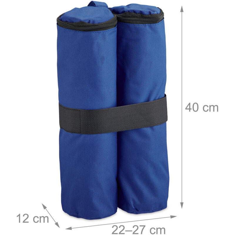 Set 4 Pesi Per Gazebo Relaxdays – Sacchi In Tessuto Oxford Da Riempire Con Sabbia, Bianchi