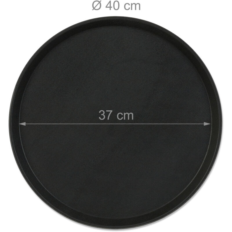 Vassoi Antiscivolo Rotondi Per Bar E Ristorante - Set Da 3, Nero, Ø 28 Cm - Ideali Per Casa E Eventi - Foto 7