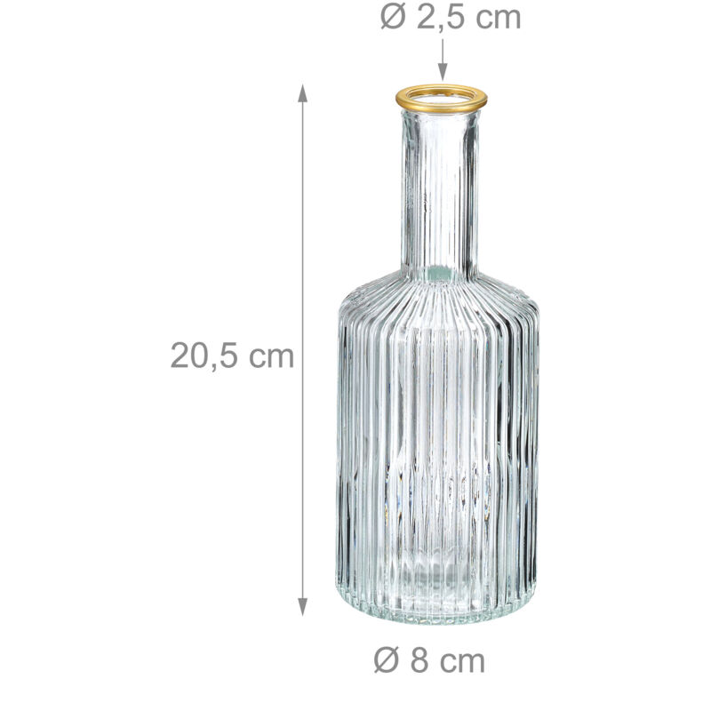 Set di 3 piccoli vasi per decorazione da tavolo, vasi decorativi in vetro, vaso per fiori, vaso da caffè
