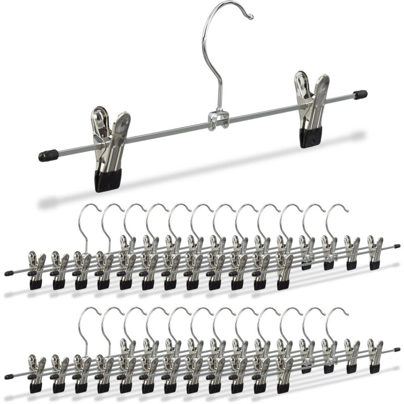 Relaxdays Set 2 Ganci Porta Appendiabiti Pieghevoli - Bianco Con Finitura Legno - Foto 13