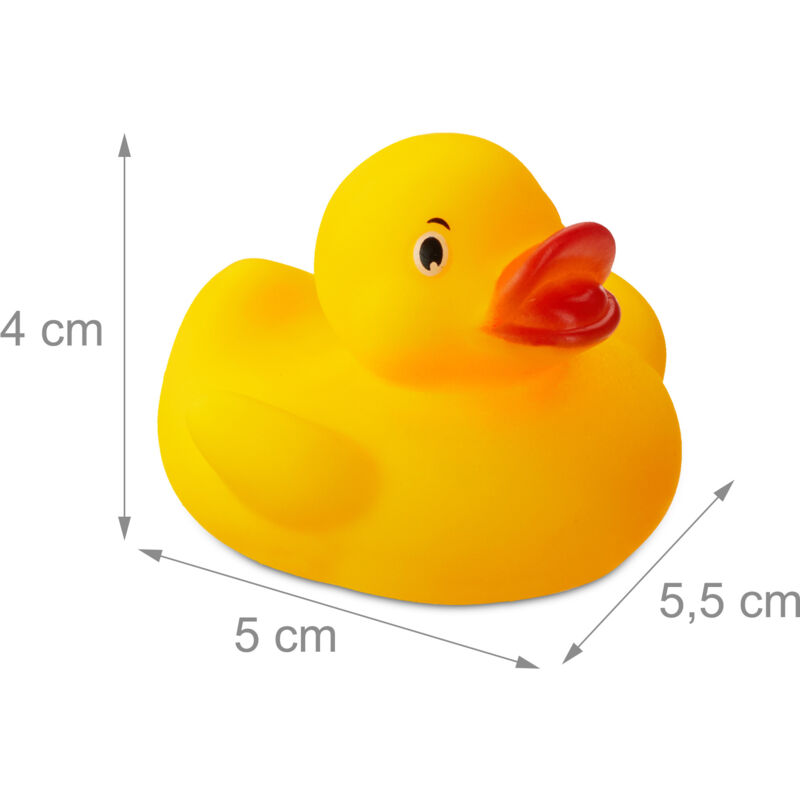 12 Paperelle Di Gomma Per Bagnetto - Giocattoli Da Vasca Per Bambini, Senza BPA, Colorate E Cigolanti - Foto 3